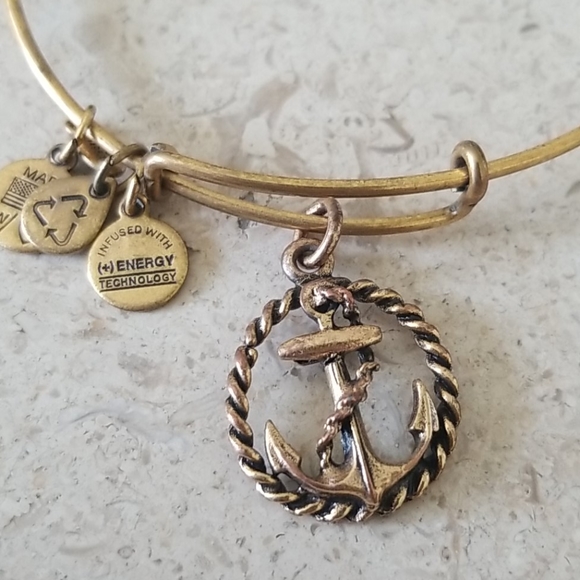 Alex and Ani Anchor Charm Adjustable Bracelet - Picture 2 of 3